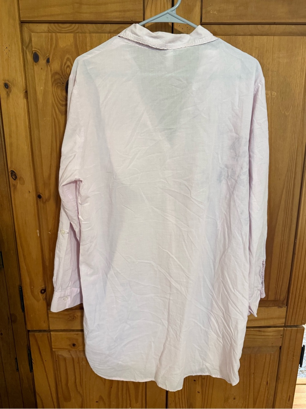 Gilligan & O'Malley Light Pink Long Sleeve Sleep Shirt - Picture 2 of 3